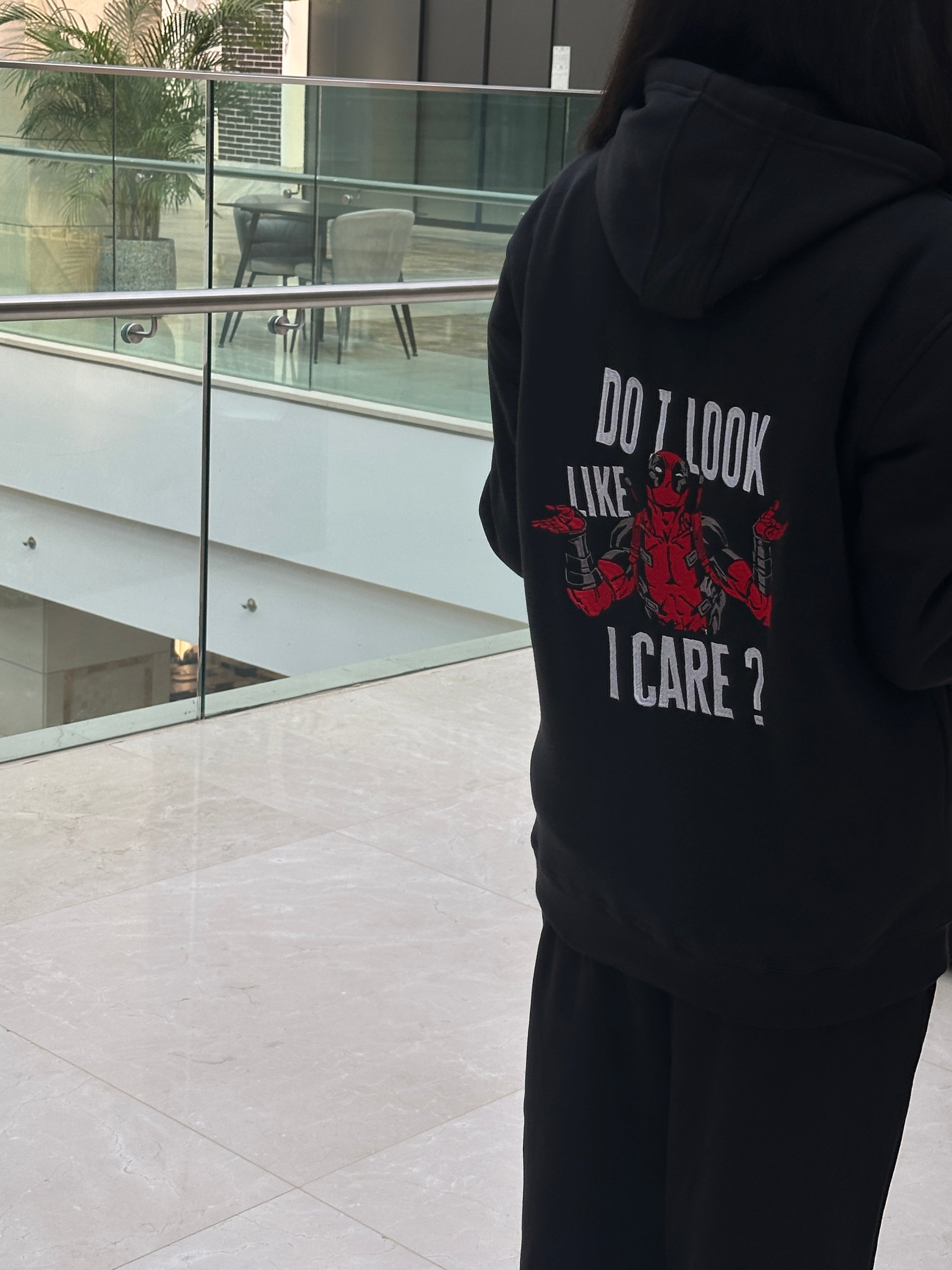 “Do I Look Like I Care?” Hoodie – Black Edition