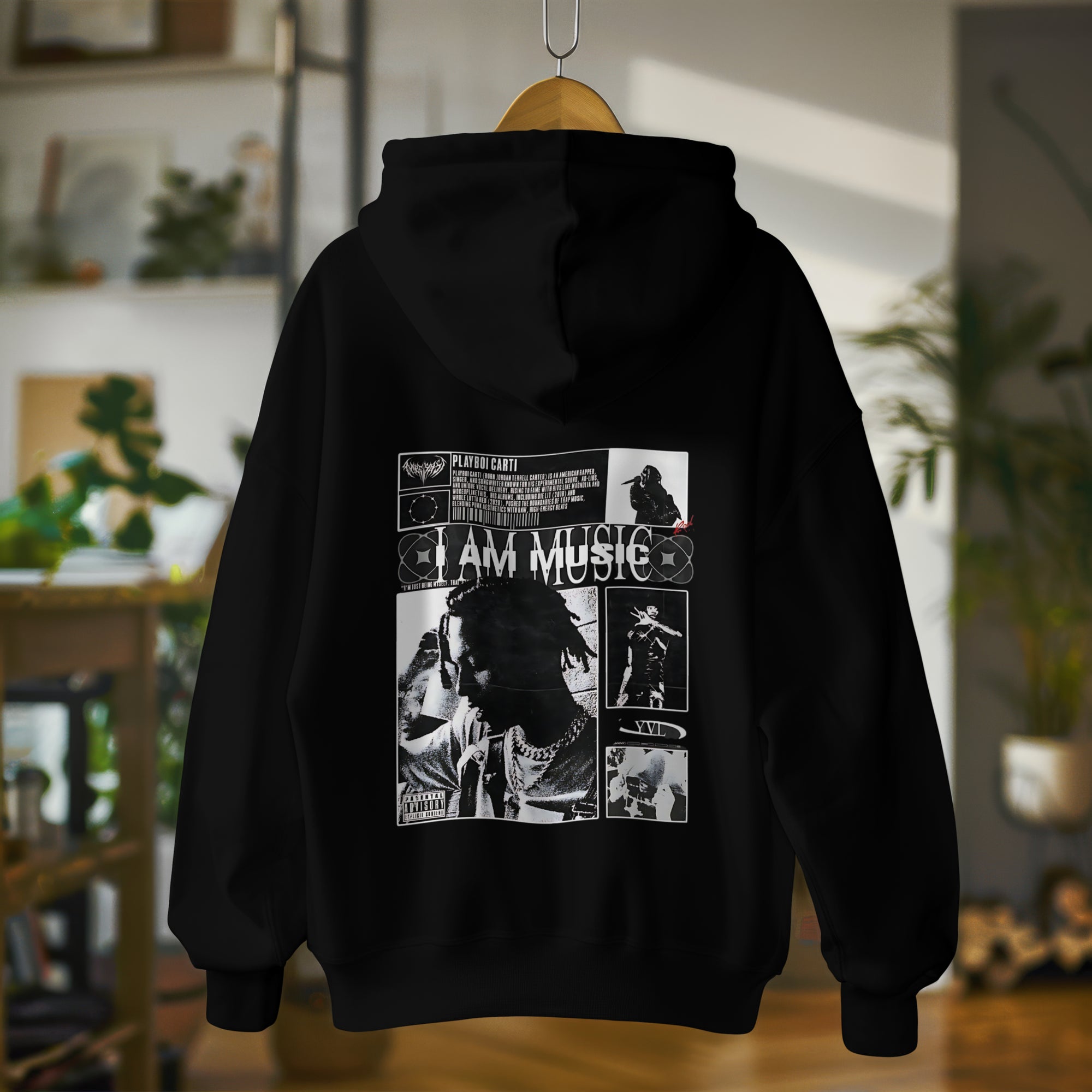 ThousandShadows “I AM MUSIC” Statement Hoodie